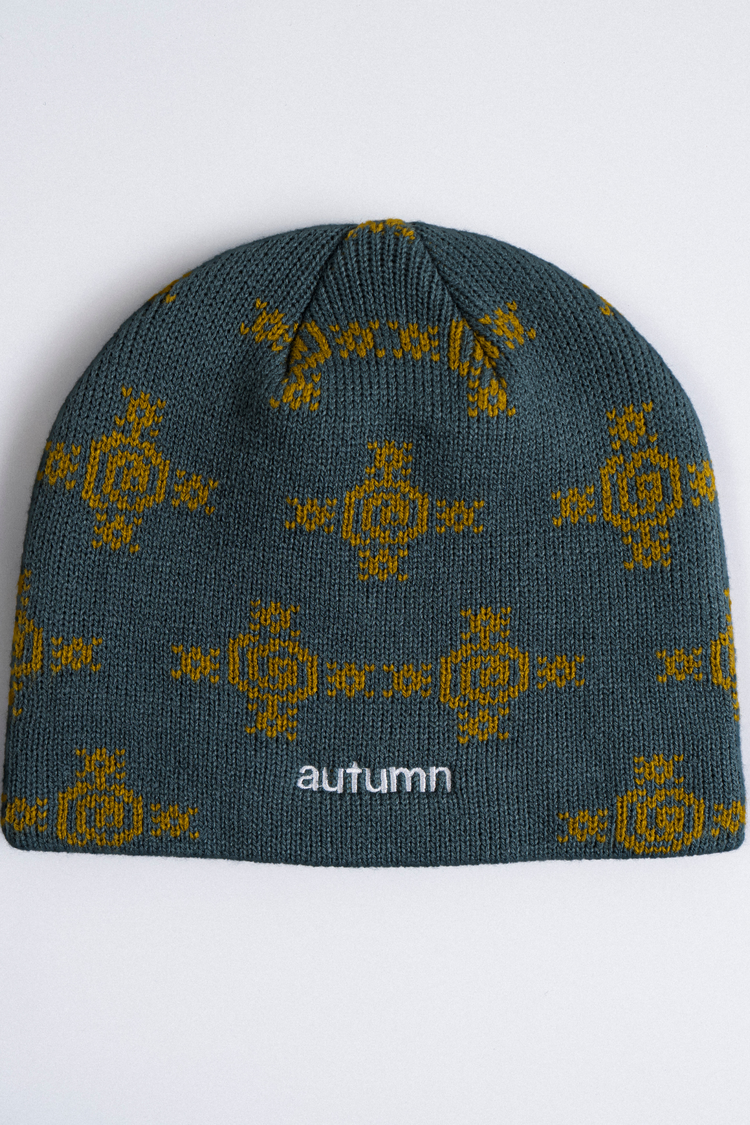 Autumn Glyphs Beanie | Slate