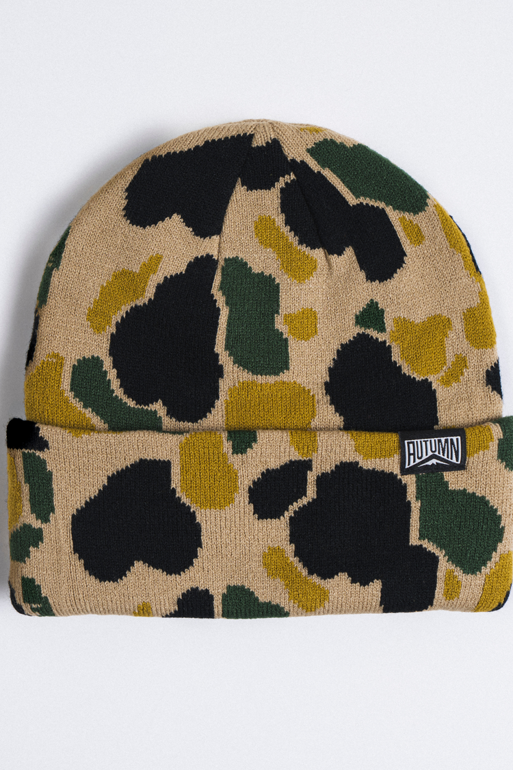 Autumn Duck Camo Beanie | Sand