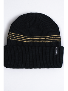 Autumn Mini Stripe Beanie | Black