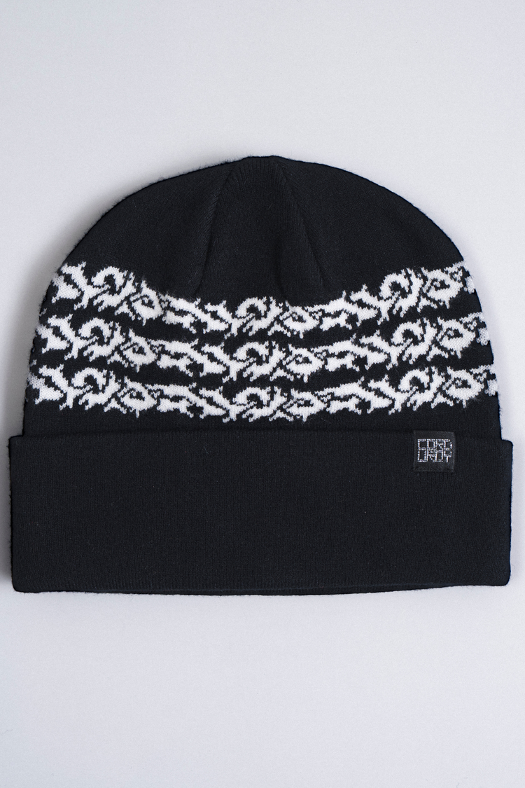 Corduroy Prickly Beanie | Black