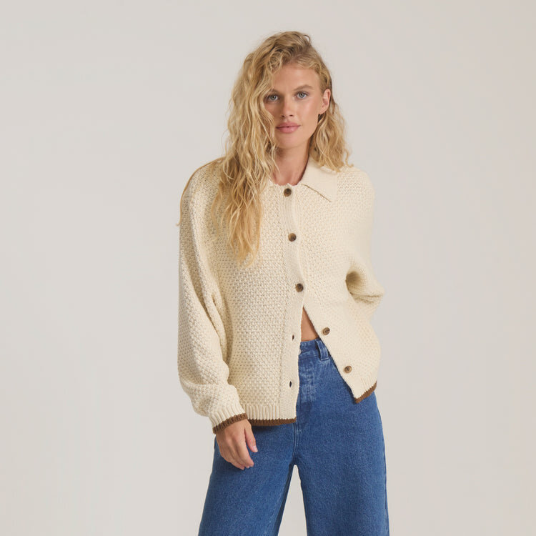 Roark Open Roads Cardigan | Bone