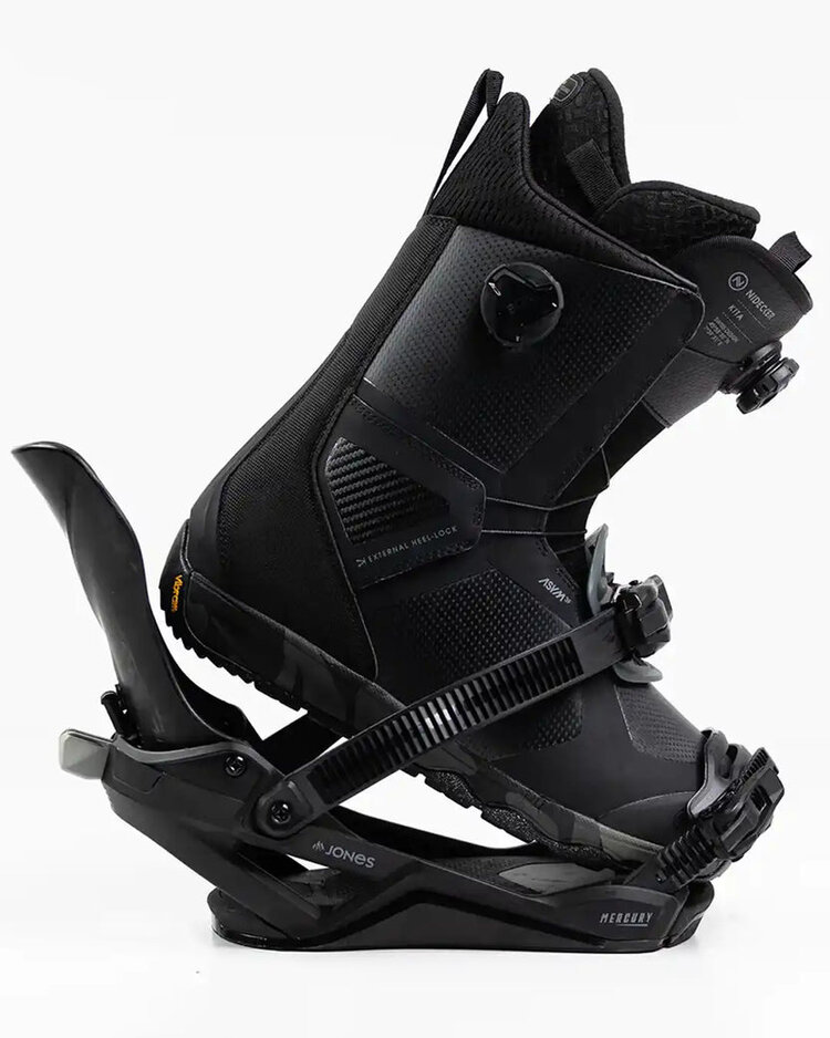 Jones Men's Mercury FASE Snowboard Bindings | Stealth Black