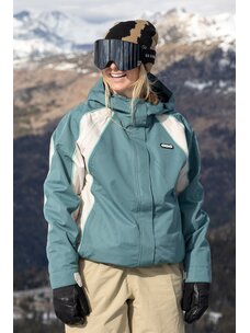 686 Technical Apparel Women's Hologram Shell Jacket | Pale Firn Colorblock