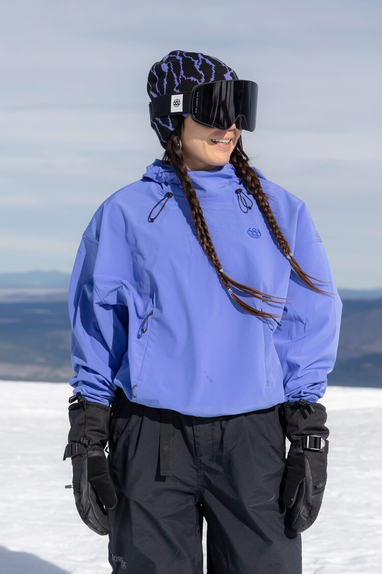 686 Technical Apparel Women's Waterproof Team Crop Hoody | Alpenglow Blue