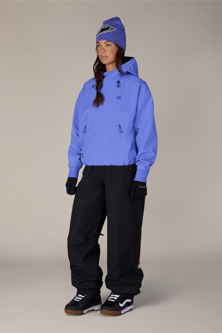 686 Technical Apparel Women's Waterproof Team Crop Hoody | Alpenglow Blue