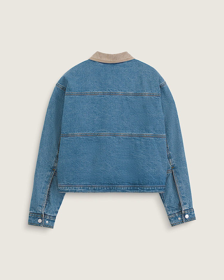 Vans Women's Nicola Cropped Chore Denim Jacket | Distressed Stone