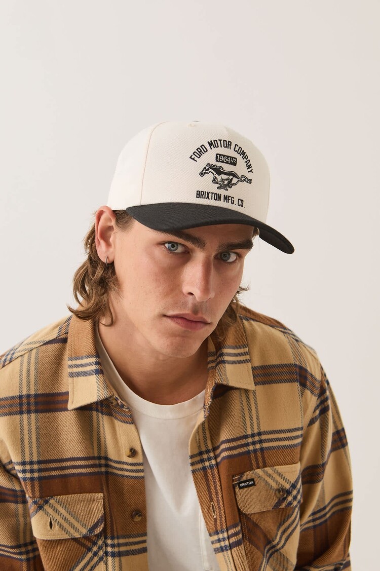 Brixton Ford Mustang Snapback | Wimbledone White/Burnt Rubber