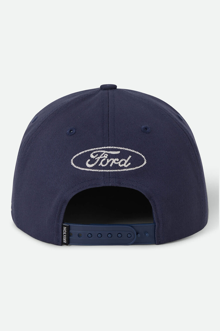 Brixton Ford Built Tough Snap | American Navy/Wimbledon White