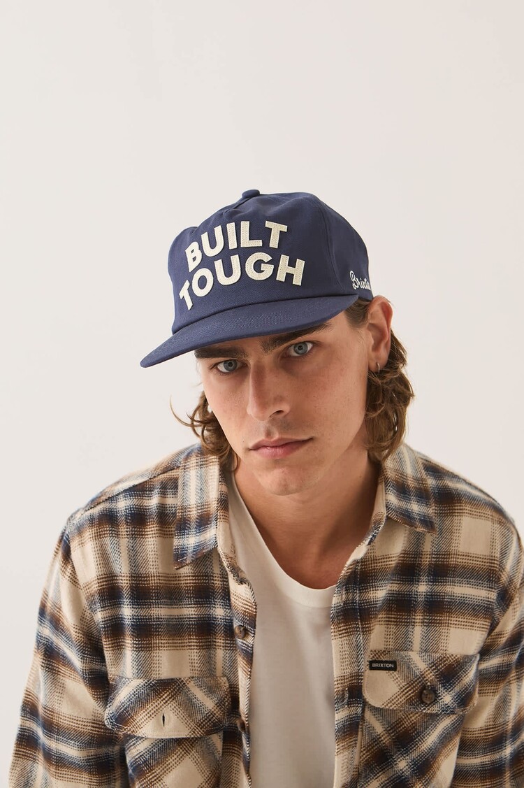 Brixton Ford Built Tough Snap | American Navy/Wimbledon White