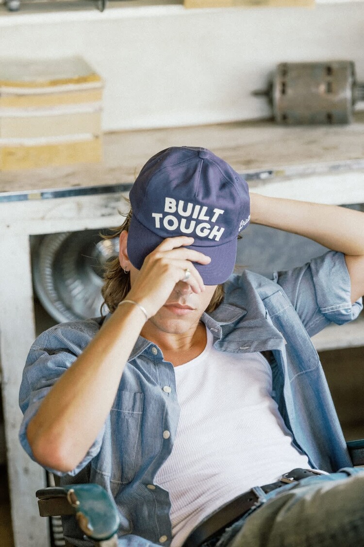 Brixton Ford Built Tough Snap | American Navy/Wimbledon White