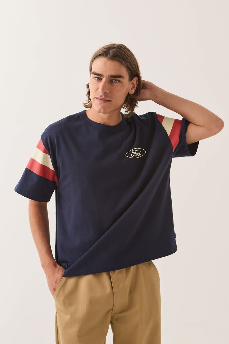 Brixton Ford Built Tough Jersey | American Navy