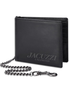 Jacuzzi PU Leather Chain Wallet | Black