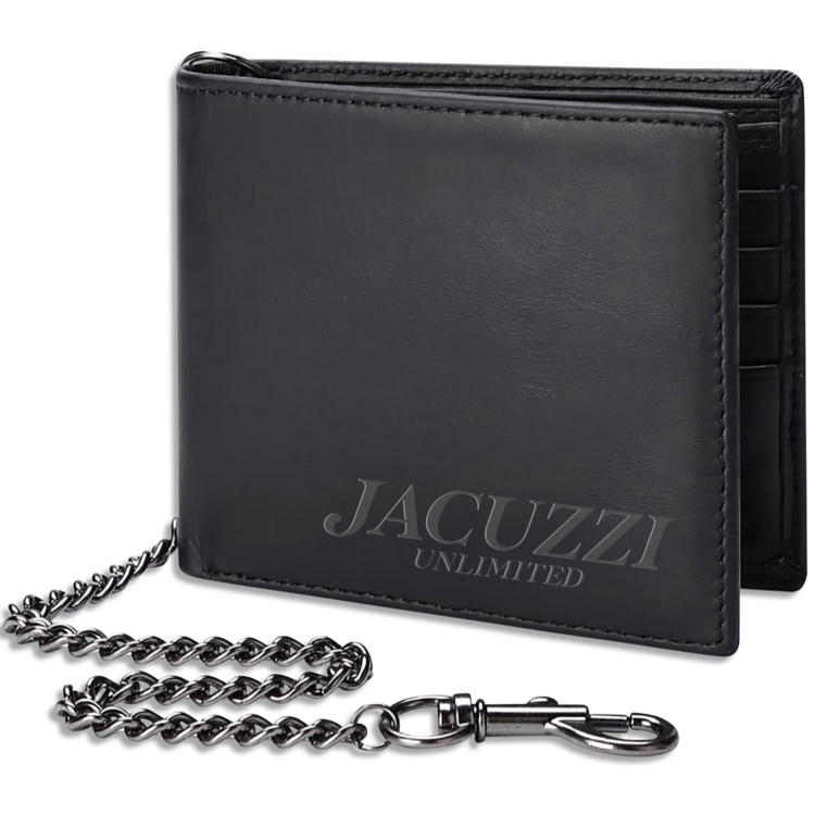 Jacuzzi PU Leather Chain Wallet | Black