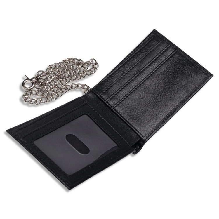 Jacuzzi PU Leather Chain Wallet | Black