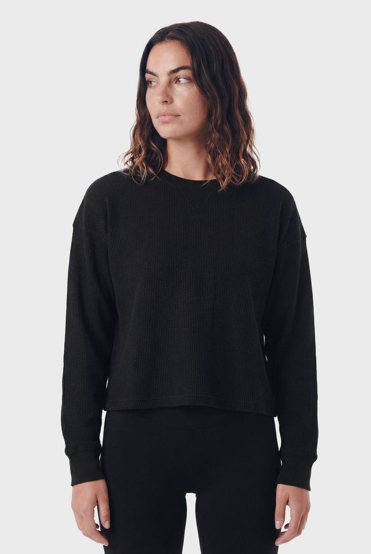 TEAMLTD Everyday Waffle Long Sleeve| Black