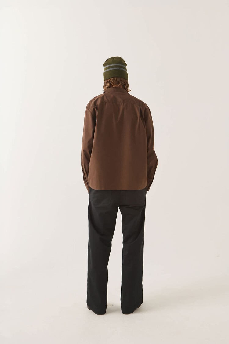 Brixton Trademark L/S Woven | Walnut Brown