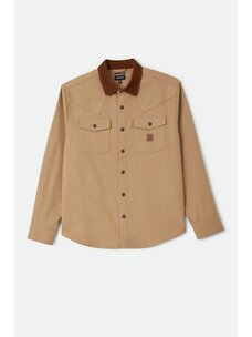 Brixton Bowery Builders Ranch Performance Flannel | Khaki/Brown