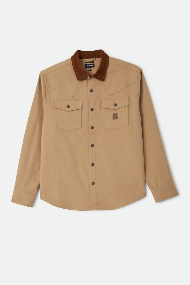 Brixton Bowery Builders Ranch Performance Flannel | Khaki/Brown