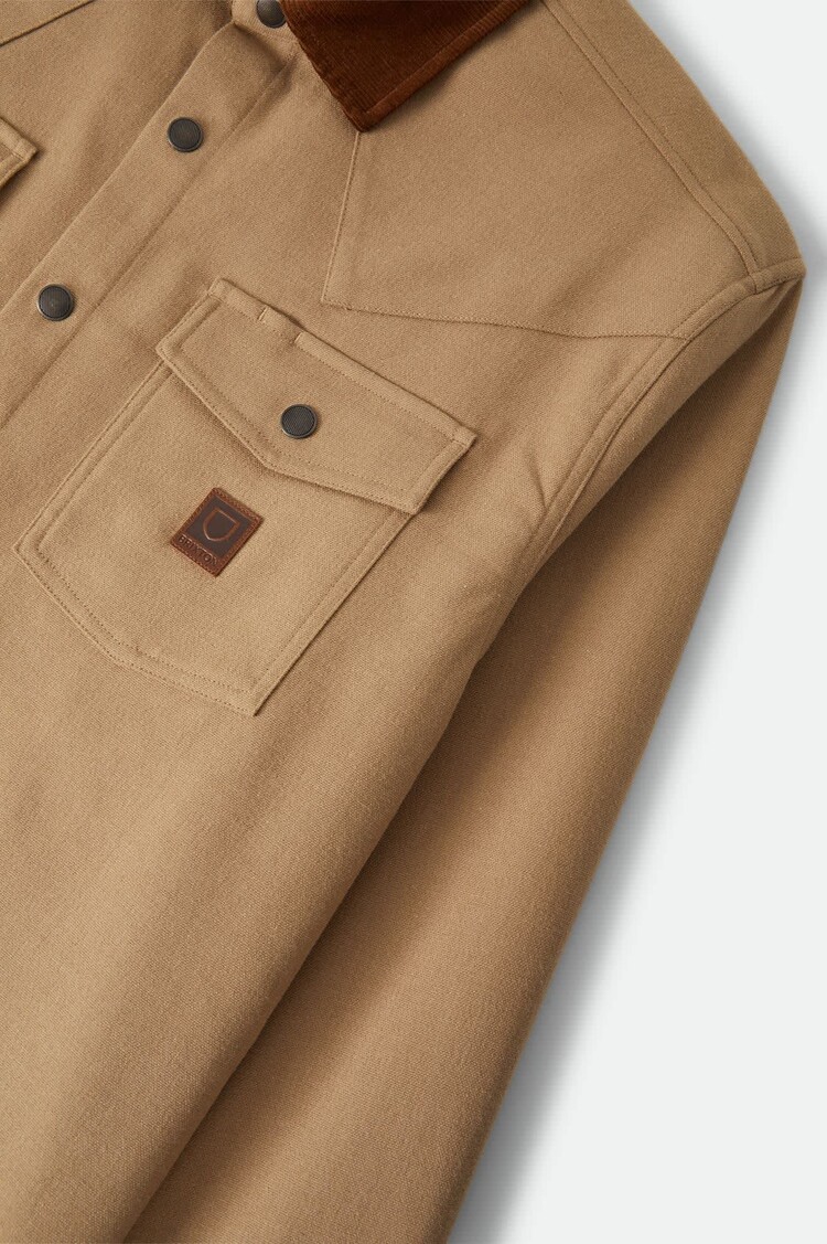 Brixton Bowery Builders Ranch Performance Flannel | Khaki/Brown
