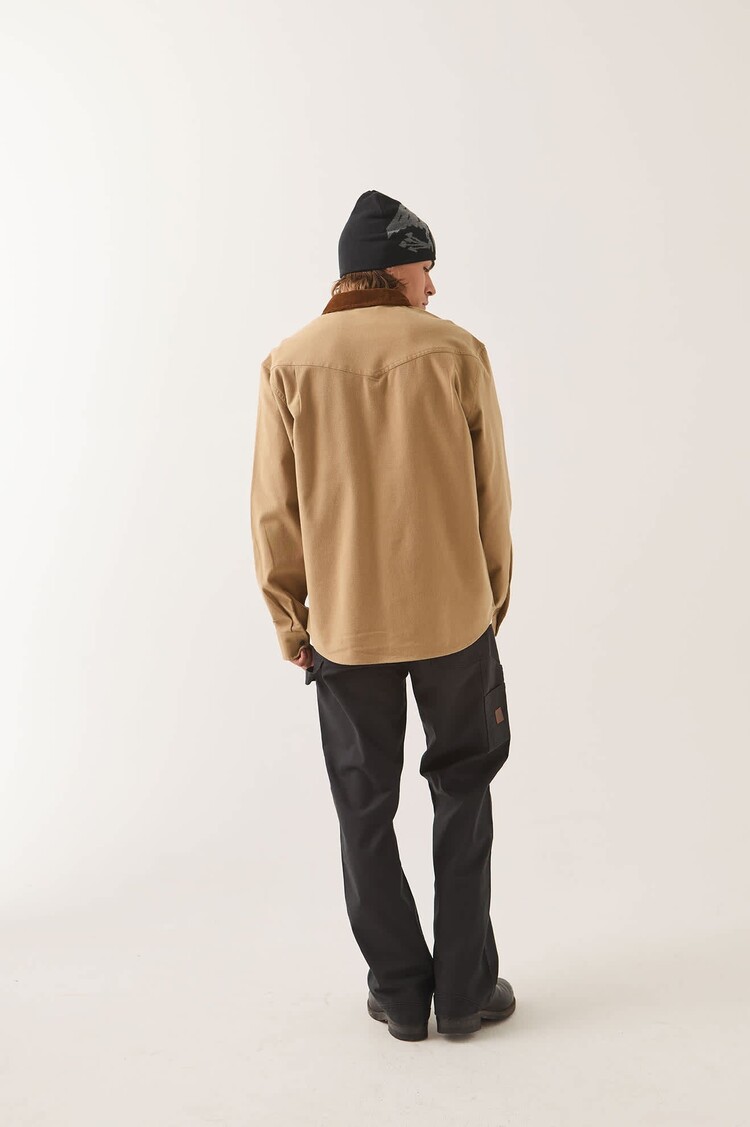 Brixton Bowery Builders Ranch Performance Flannel | Khaki/Brown