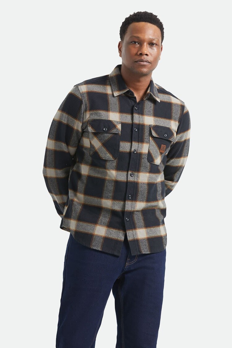 Brixton Bowery Flannel | Black/Cream