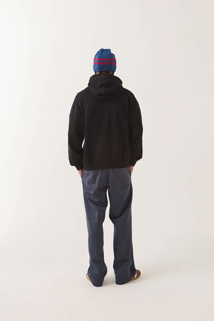 Brixton Dugout Zip Hood Fleece | Black/Grey