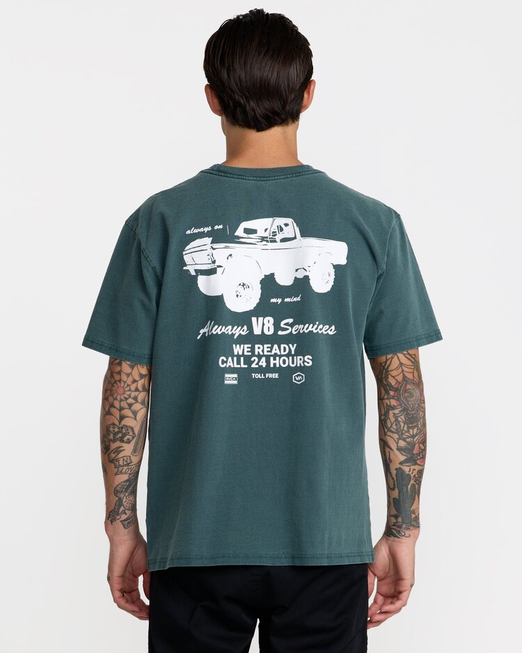 RVCA V8 Tee | Hunter Green