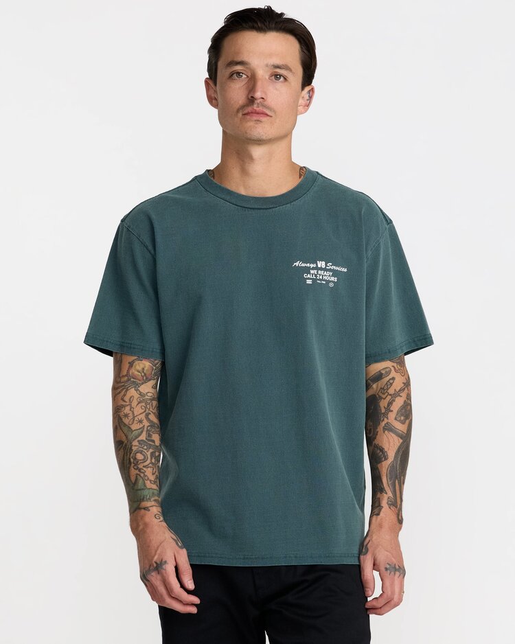 RVCA V8 Tee | Hunter Green