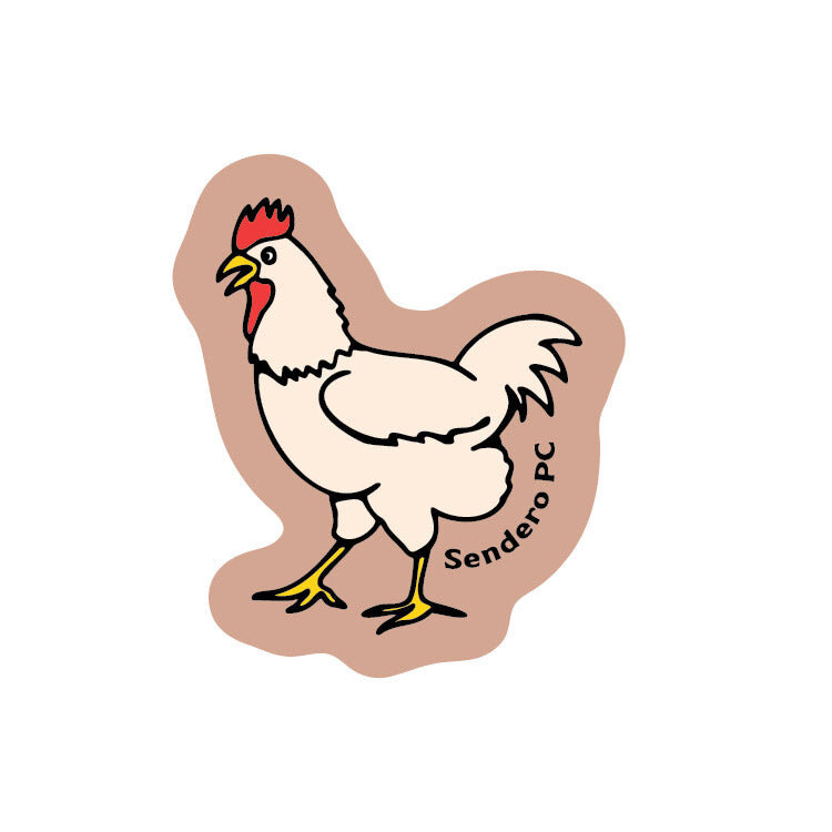 Sendero Provisions Co. Hen Sticker | Cream