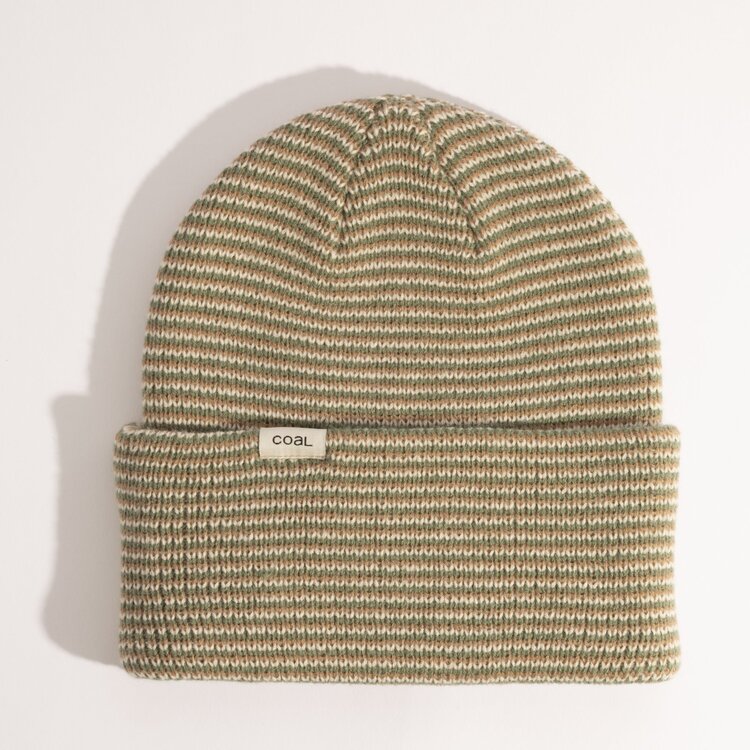 Coal The Wayne Beanie | Sage Micro Stripe