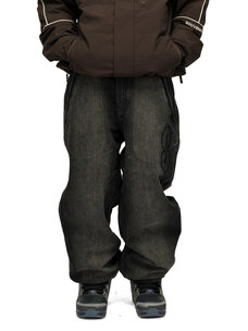 SOUVENIR 3 Ply Denim Snow Pants | Black Denim