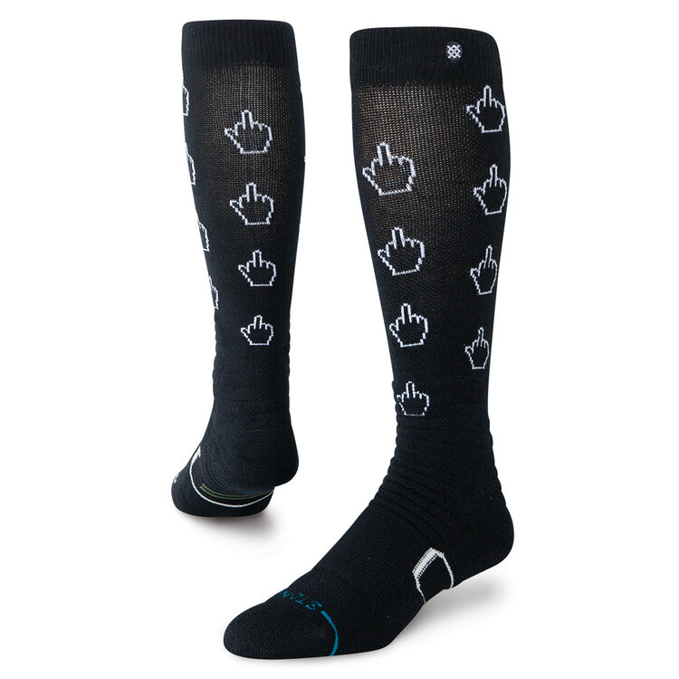 Stance Men's Snow Cursor Mid Poly Snowboard Socks | Black