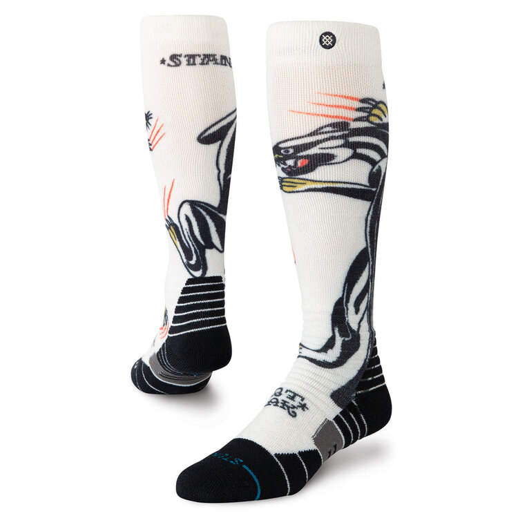 Stance Men's Snow Bert Krak Battle Mid Poly Snowboard Socks | Cream