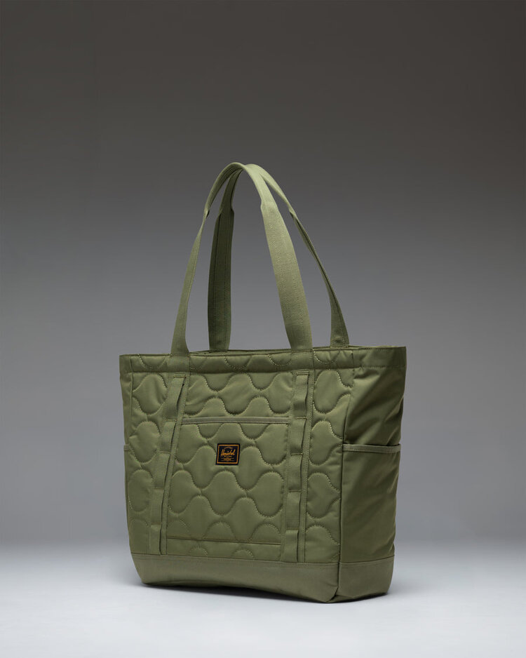Herschel Heritage Quilted Capsule Tote | Loden Green Tonal