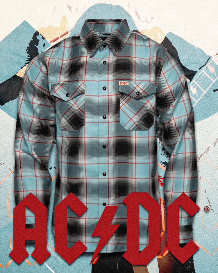 Dixxon AC/DC Dirty Deeds Done Dirt Cheap Flannel