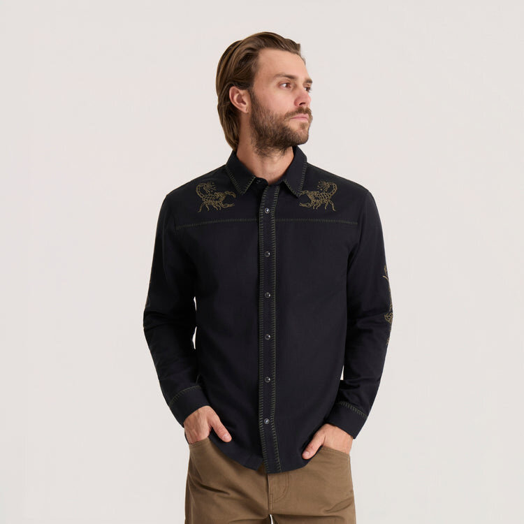 Roark Ritual Range LS Button Up | Black