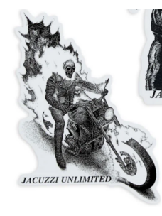 Jacuzzi Jacuzzi Unlimited Hell Rider Sticker