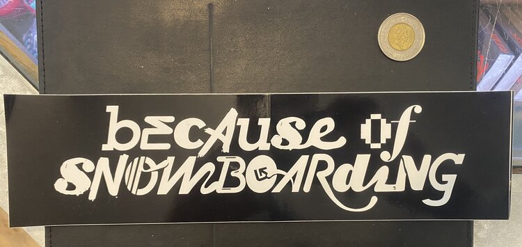 Burton Burton Because Of Snowboarding Sticker