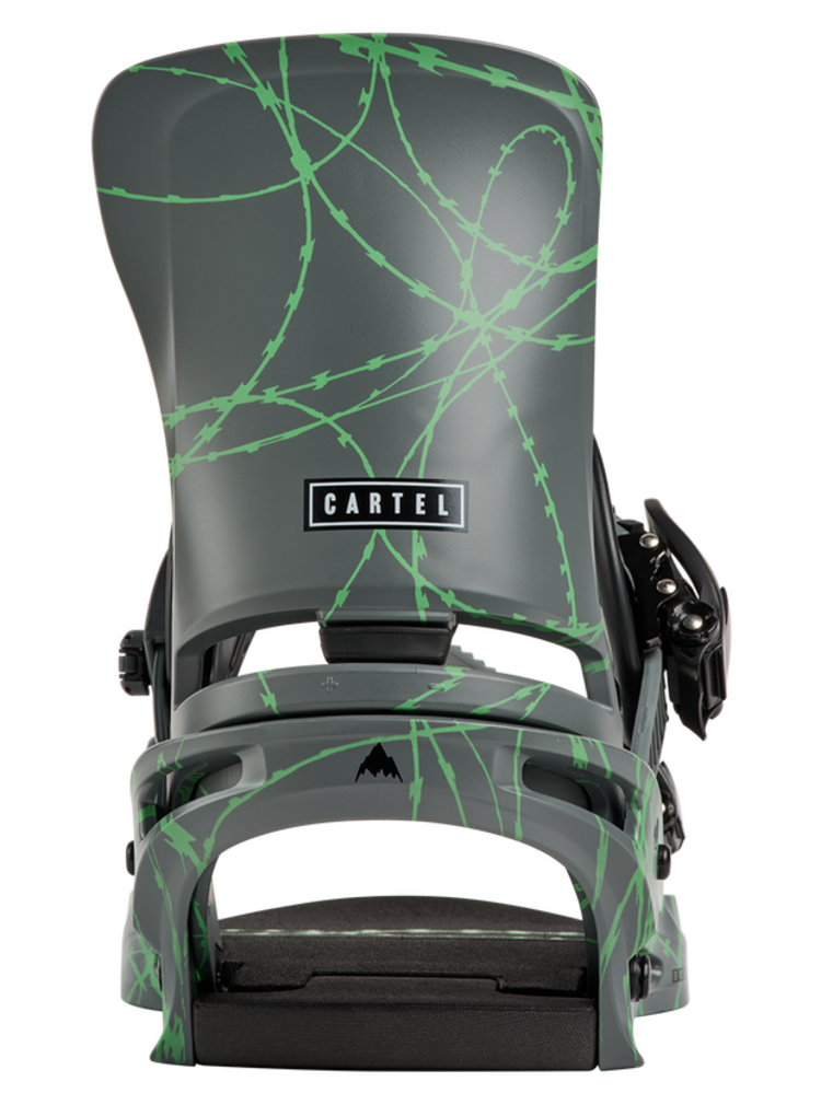 Burton Men's Cartel Snowboard Bindings | Gray / Green Volatage