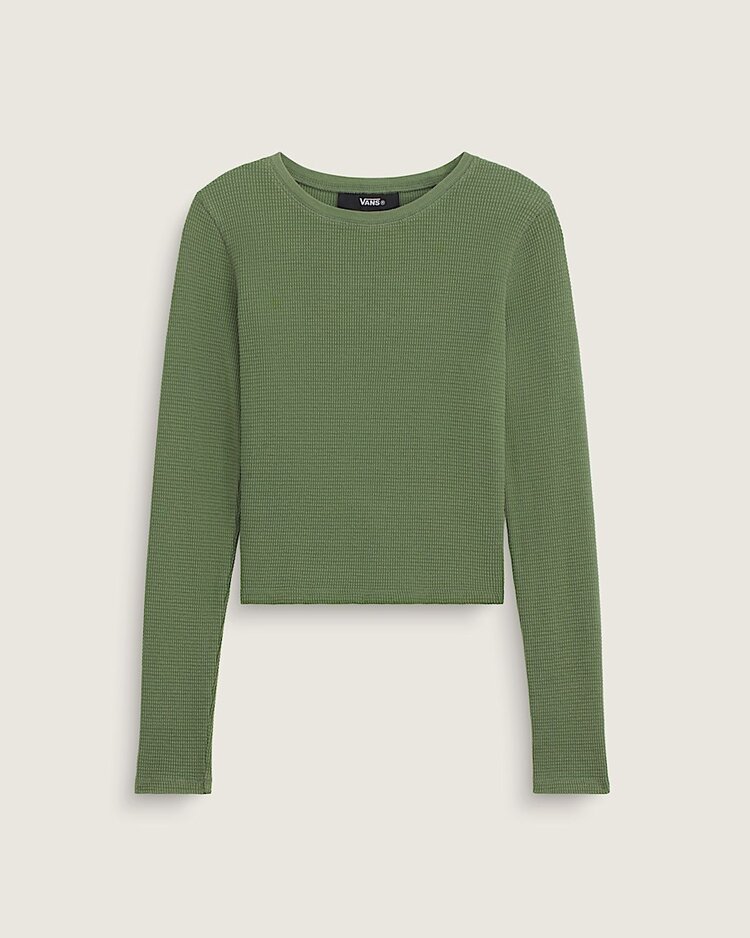 Vans Women's Teri Waffle Long Sleeve 2.0 | Green Balsam