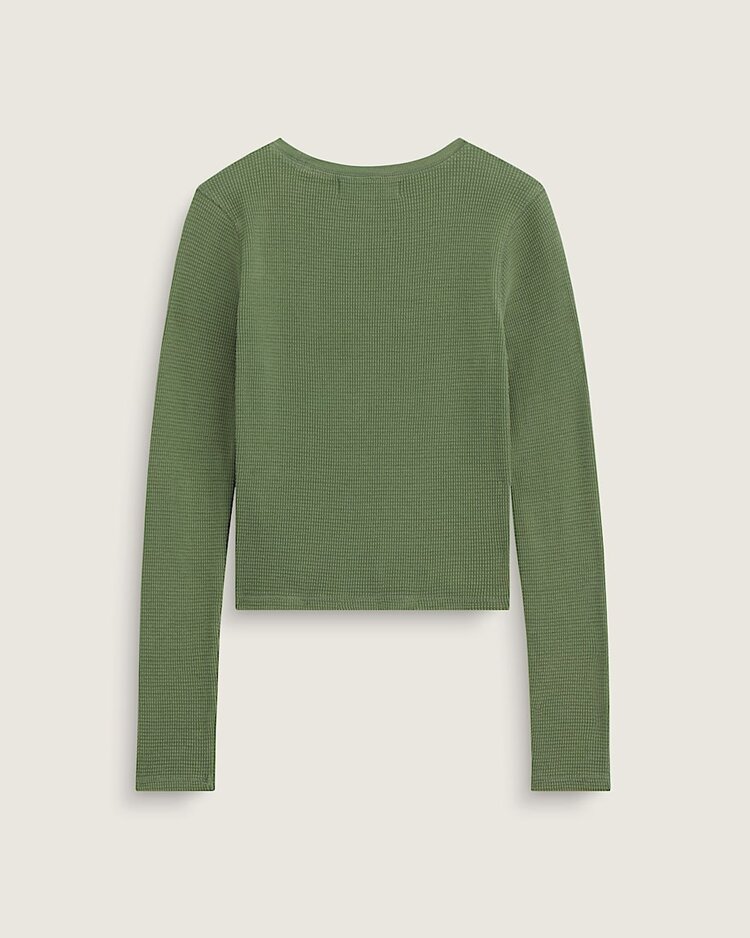 Vans Women's Teri Waffle Long Sleeve 2.0 | Green Balsam