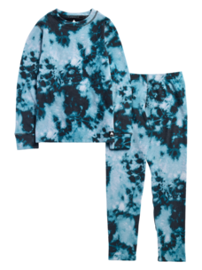 Burton Kids' Fleece Base Layer Set | Crumple Dye