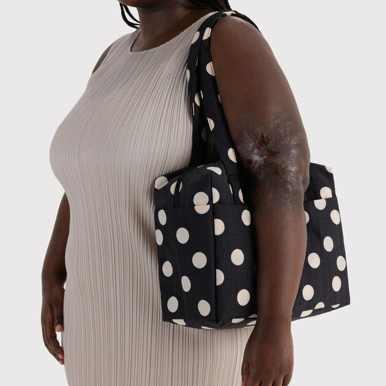 Baggu Everyday Cloud Bag | Black and Cream Polka Dot