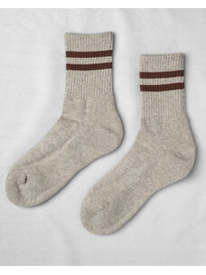 Unified Gym Socks | Oat Cocoa Stripe