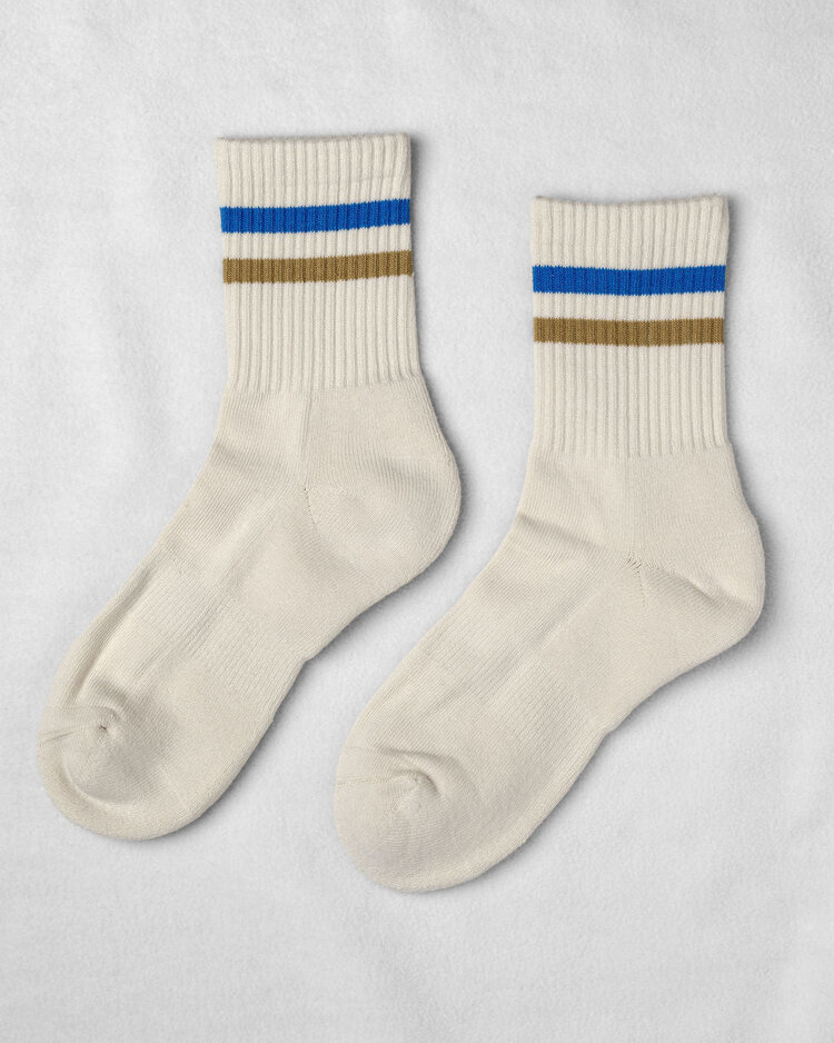 Unified Gym Socks | Blue/Gold Stripe