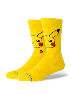 Stance Pikachu Bolt Crew Socks | Yellow