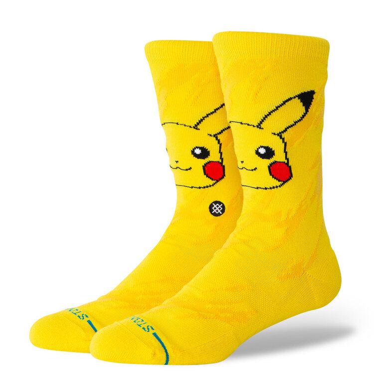 Stance Pikachu Bolt Crew Socks | Yellow