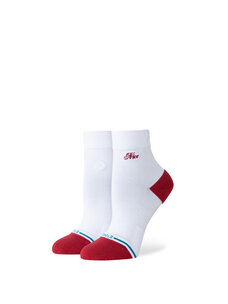 Stance Women's Naughty or Nice Quarter Socks | White