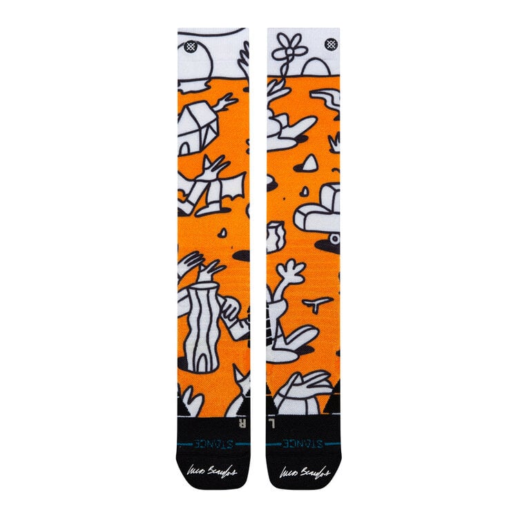Stance Lucas Mid Poly Snow Socks | Orange