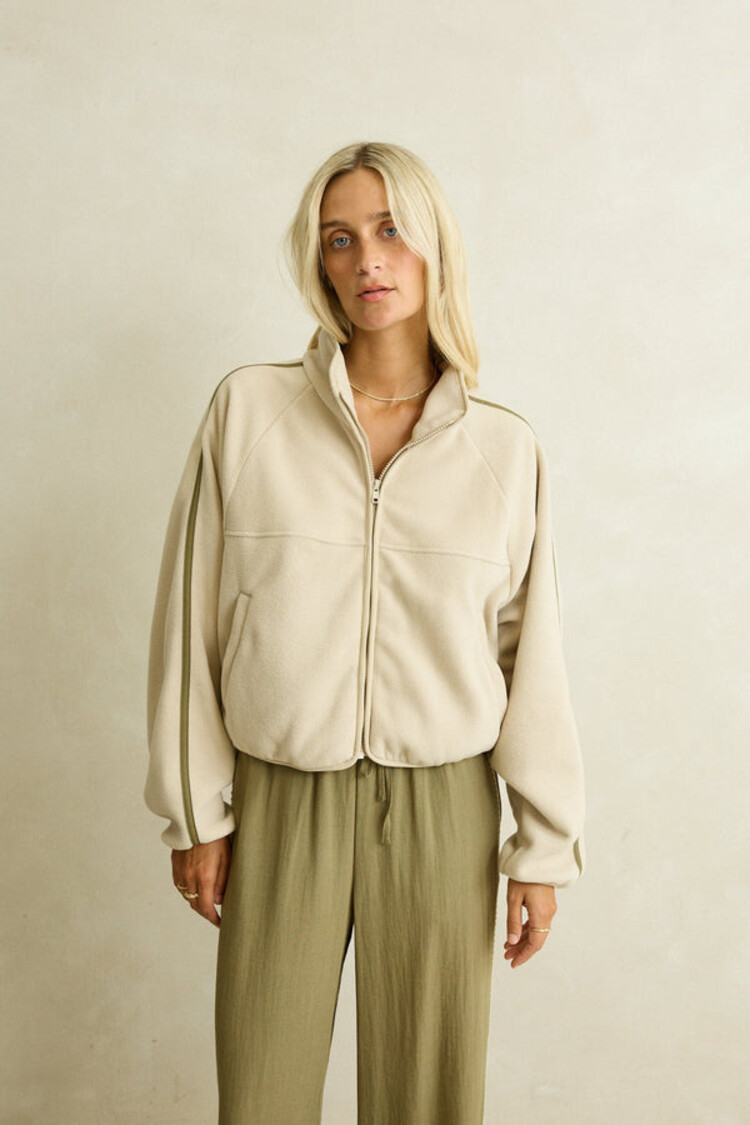 Rhythm Full Zip Polar Fleece | Sand